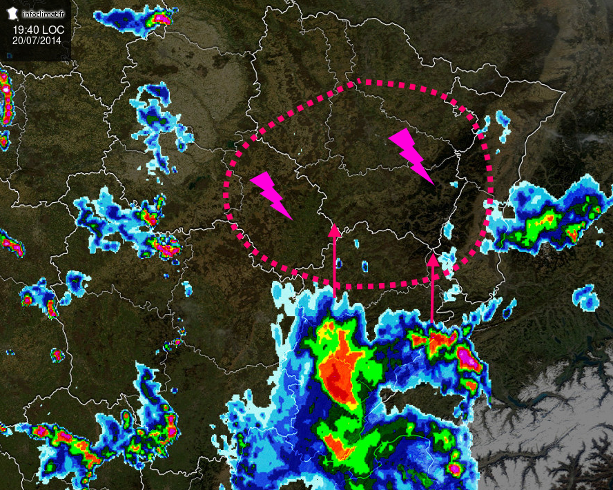 radar: www.infoclimat.fr **  infographie: meteolor