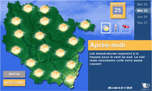 Météo mercredi 25 novembre 2020