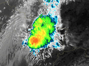 Des orages sont prévus en Lorraine. Image : modèle AROME Météo France via Météo Ciel.