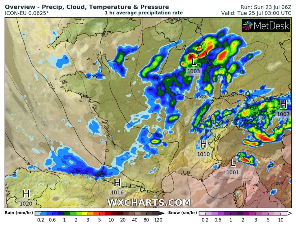 Pluie, vent et parfois orages sont à prévoir notamment mardi en Lorraine. 