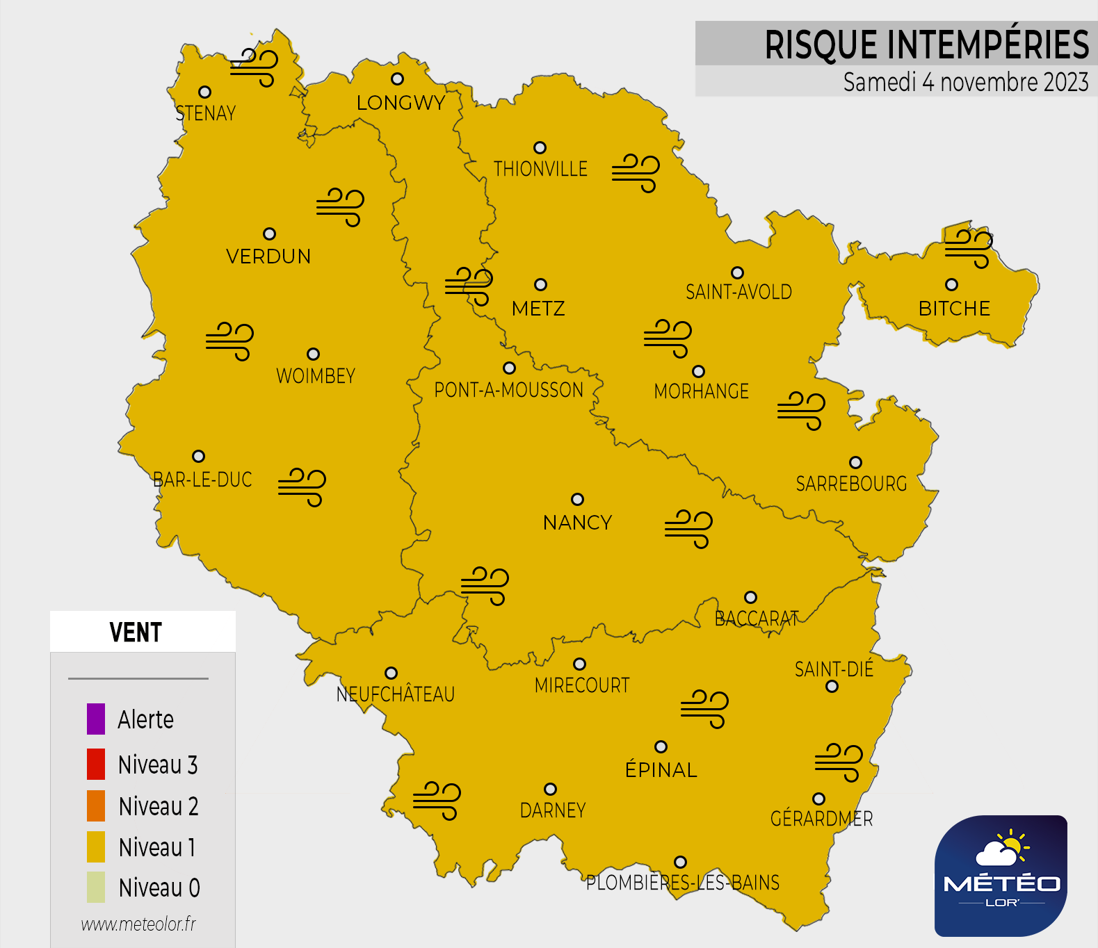 Alerte météo en Lorraine.