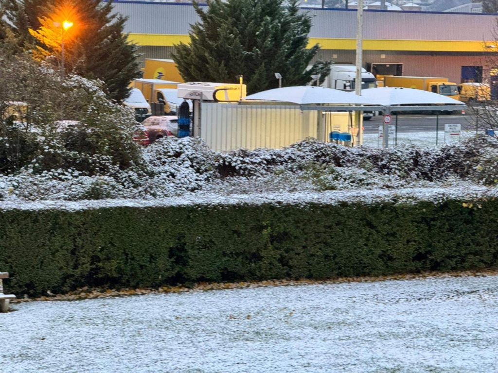 Neige à Metz (57) le 29 novembre (source : Météo Lor’)