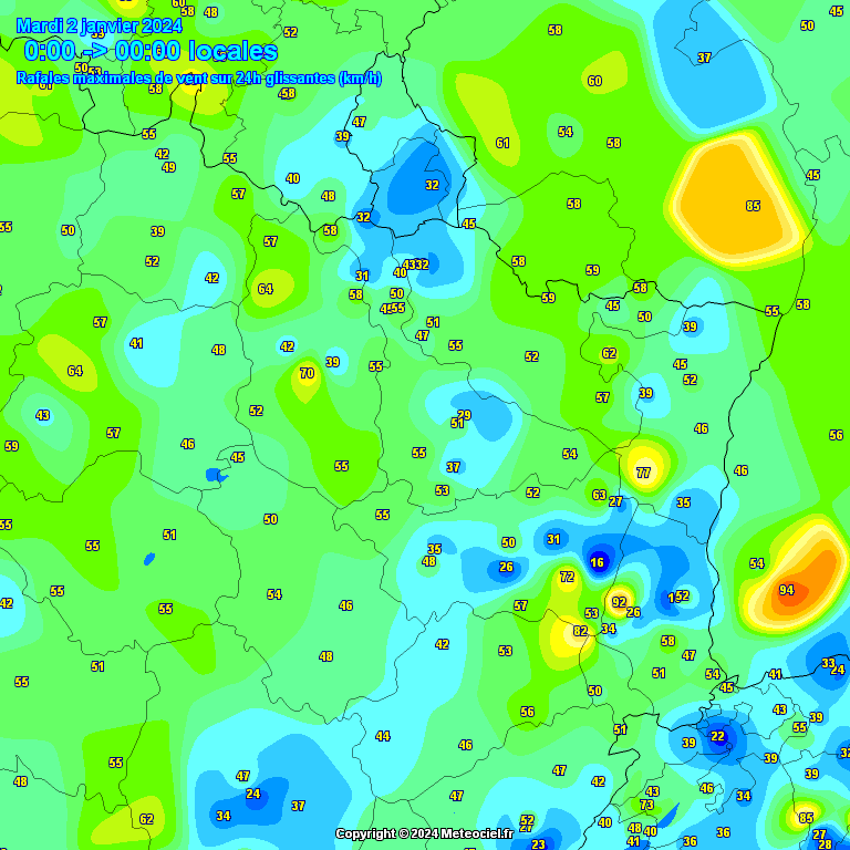 Les vent se sont renforcés dès lundi soir sur la région.