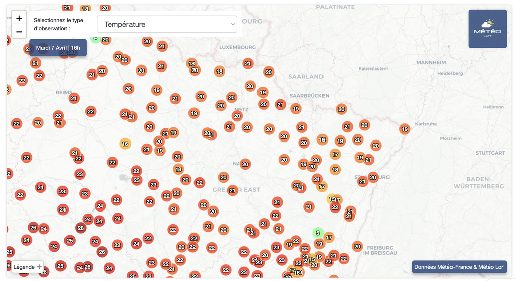 Une météo très printanière pour ce 7 avril 2026 en Lorraine.